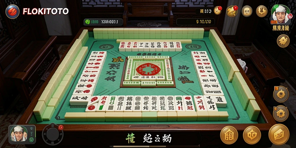 Tampilan gameplay Mahjong yang menarik dan penuh warna.
