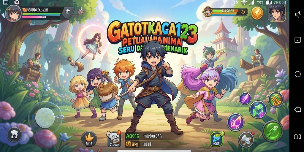 Tangkapan layar GATOTKACA123 menampilkan karakter anime dalam aksi bertarung yang menarik.