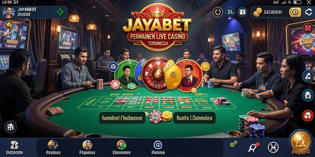Gameplay langsung JAYABET dengan dealer profesional dan interaksi pemain.